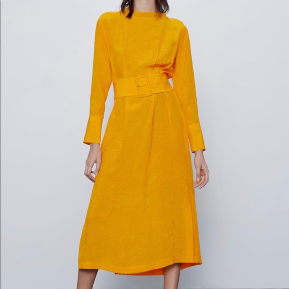 Zara Belted Midi Dress - Picture 3 of 7